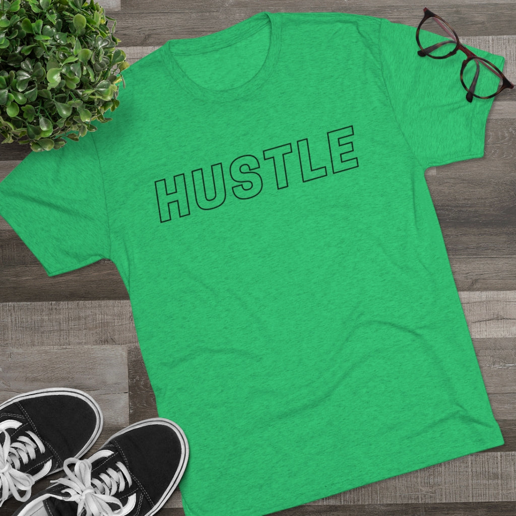 Hustle Black Tri-Blend Crew Tee