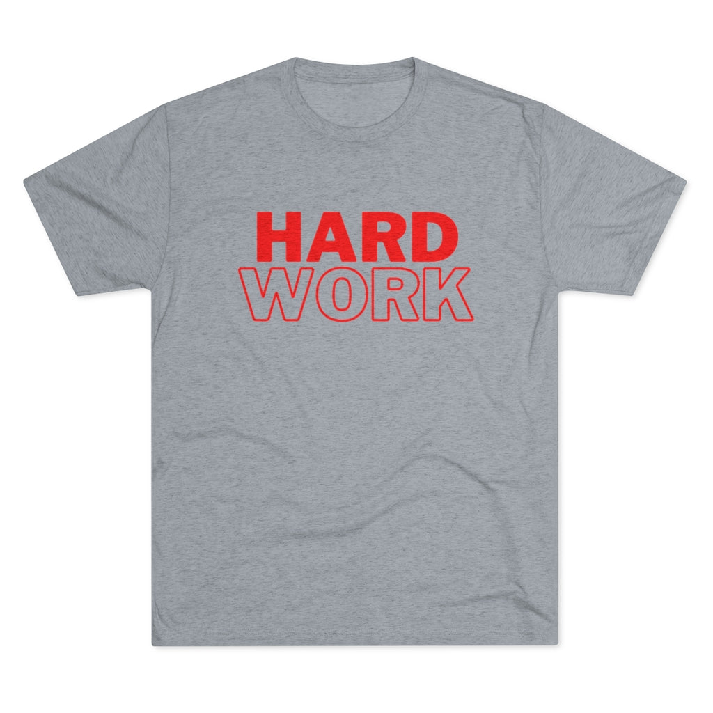 Hard Work Men's Tri-Blend Crew Tee (Red)