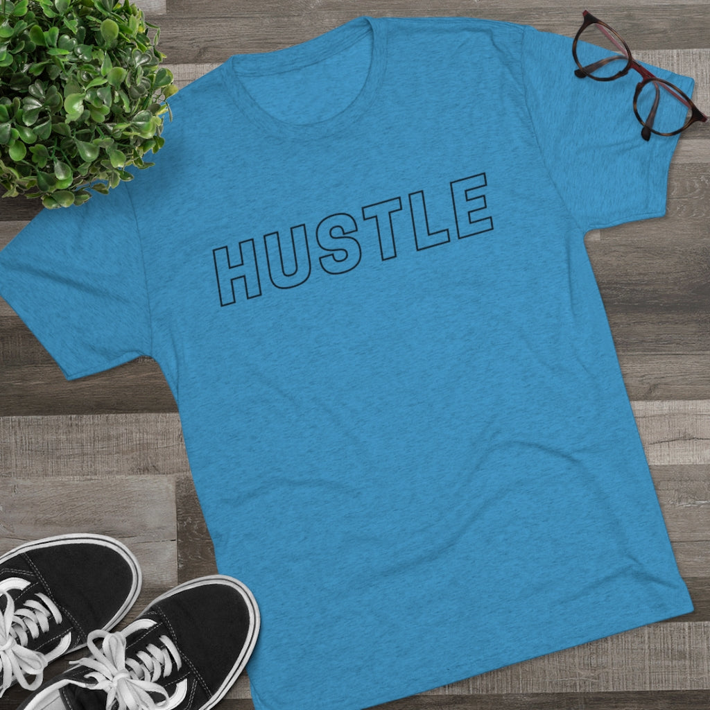 Hustle Black Tri-Blend Crew Tee