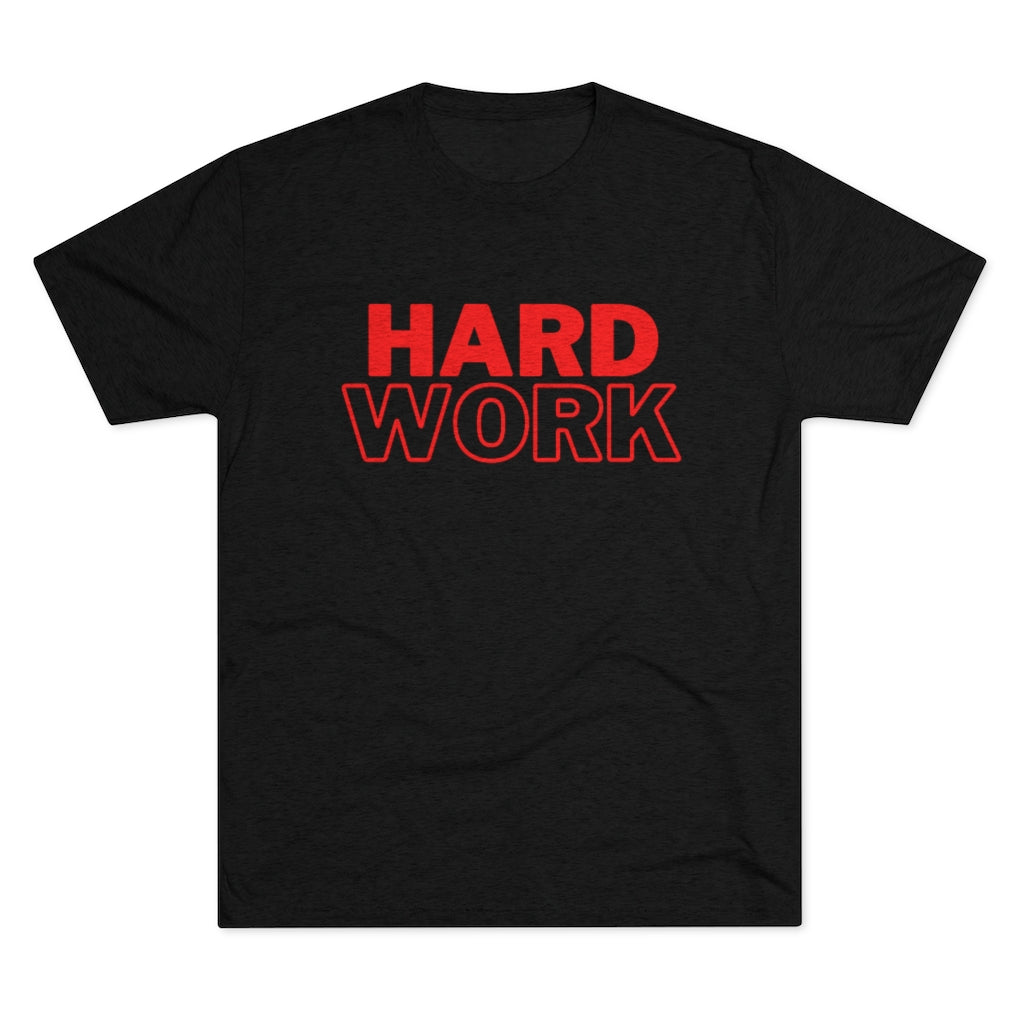 Hard Work Men's Tri-Blend Crew Tee (Red)