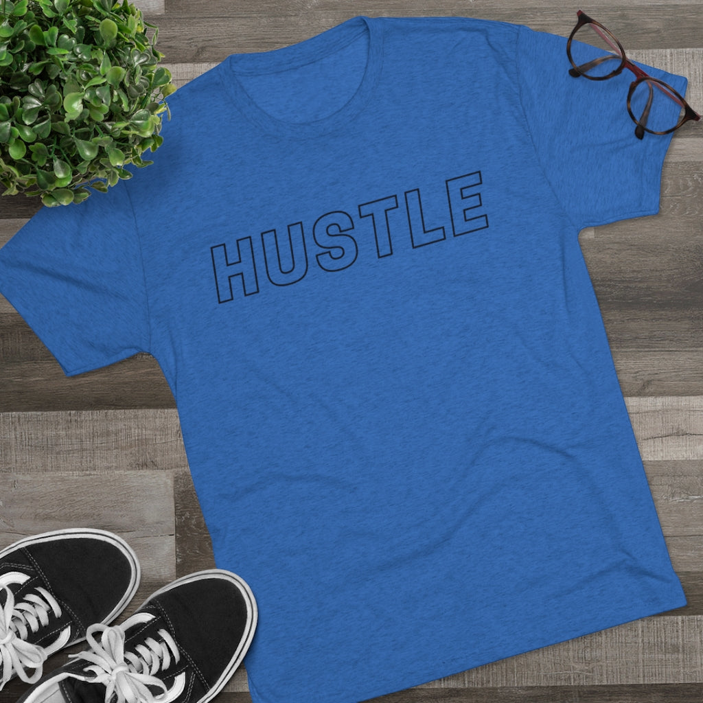 Hustle Black Tri-Blend Crew Tee