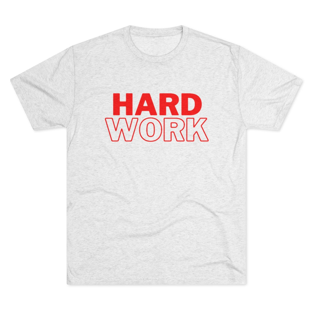 Hard Work Men's Tri-Blend Crew Tee (Red)