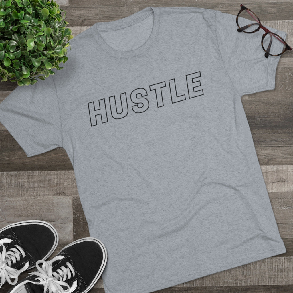 Hustle Black Tri-Blend Crew Tee